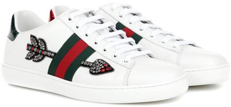 gucci snake sneakers used|Gucci ace embellished leather sneakers.